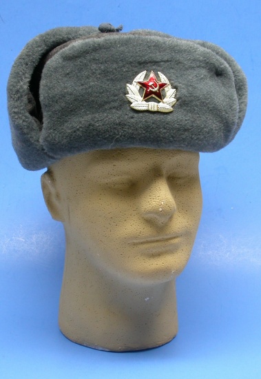 Soviet Military Ushanka Winter Fur Hat (JCF)