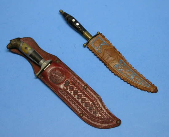 Two Antique Decorative Mexican Bowie Knives (CPD)