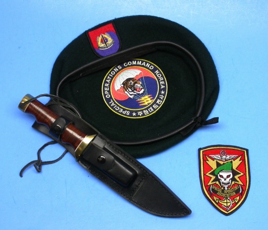 Special Operations Association Commemorative Dagger, Beret & Patch (BA)