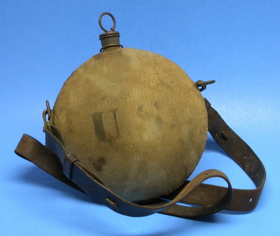 US Military Span-Am War era Canteen & Strap (R)