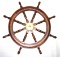 Large Nautical Wooden Ship's Wheel (A)