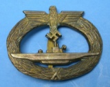 German WWII Kriegsmarine U-Boat Badge (A)