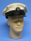 US Navy WWII-1960s era Cheifs Visor Hat (KID)