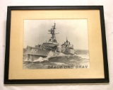 Framed Pghotograph of the USS Vogelgesang (DD-862) (XJE)