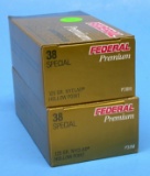 Two 50-Round Boxes of Federal Premium .38 Special 125 Gr Nyclad Hollow-Point Ammunition (RS)