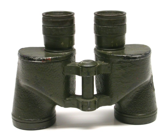 US Military WWII Camouflaged & Battle Damaged 6x30 Binoculars (AI)