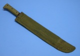 US Military WWII Issue Collins Machete and Sheath (KID)