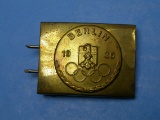 Nazi German 1936 Berlin Olympics Belt Buckle (KID)