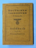 German Military WWII Issue Volkssturm Soldbuch (KID)