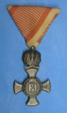 Austro-Hungarian Empire WWI era Iron Cross for Merit with Crown for Officers Medal (SBA)