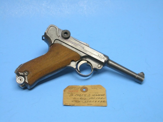 German MilitaryWWI Erfurt P08 Luger 9mm Semi Automatic Pistol & Capture Tag FFL Required 8203(LAM1)