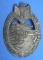 German Military WWII Silver Panzer Assault Badge