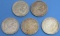 Five German WWII Nazi Five Mark Coins