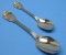 Two Iraqi Military Silver Spoons