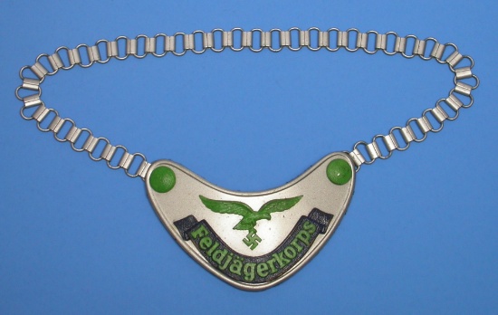 German Luftwaffe WWII Feldjagerkorps Gorget