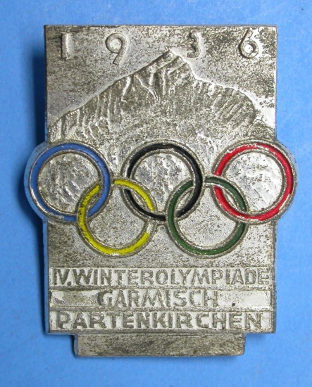 German Pre-WWII 1936 Winter Olympics Pin
