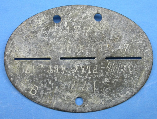 German SS WWII Dog Tag