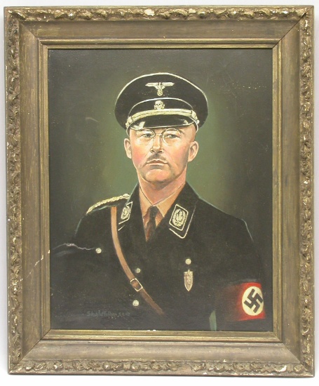 Nazi German World War II Painting of Himmler