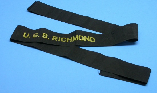 US Navy WWII USS Richmond Cap Tally
