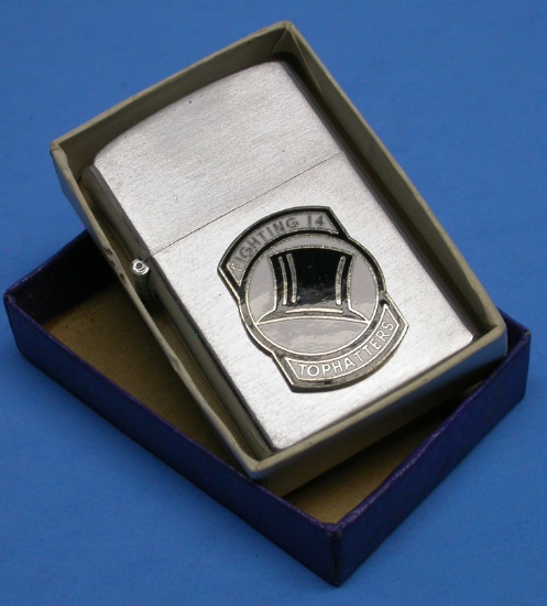 US Navy VF14 "Fighting 14th" Tophatters Lighter