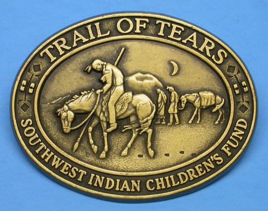 "Trail of Tears" Brass Memorial Belt Buckle