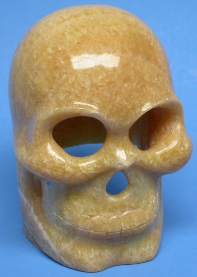 Nice Polished Carved Rock Skull