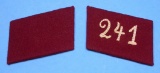 Imperial German WWII Numbered Coller Tabs