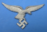 Early German Luftwaffe Droop-Tail Eagle Visor Hat Pin
