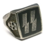 Silver German WWII SS Ring