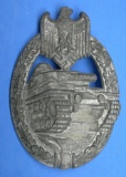German Military WWII Silver Panzer Assault Badge