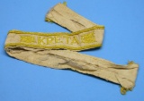 German Military WWII era Kreta Cuff Title