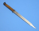 German Sawtooth Kriegsheld Stag Handle Dagger/Knife