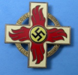 German Nazi WWII Fire Service Badge - 1st Class