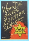 German SS WWII Anti-Jew Postcard