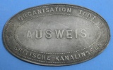 German WWII Ordanisation Todt Worker Pass