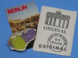 Original Piece of the Berlin Wall and Postcard