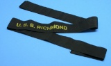 US Navy WWII USS Richmond Cap Tally