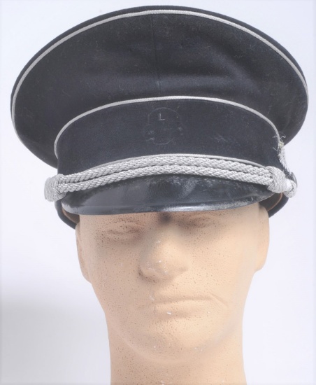 German SS WWII Officer Visor Hat (KID)