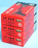 Three Boxes of Geco 40 S&W 180 Grain Ammunition (EWE)