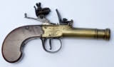 Belgian 18th Century 45 Caliber Flintlock Pistol- Antique - no FFL needed (GMQ 1)