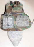 US Military Point Blank Camo Body Armor. (JHB)