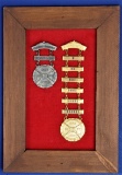 Framed Vintage NRA Marksmanship Medal (A)
