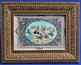 Framed Vintage Indo-Persian Miniature Painting(CPD)