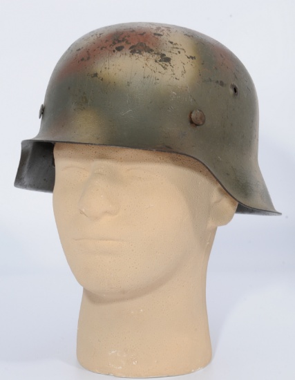 German Military WWII "D-Day" Camo M42 Helmet (A)