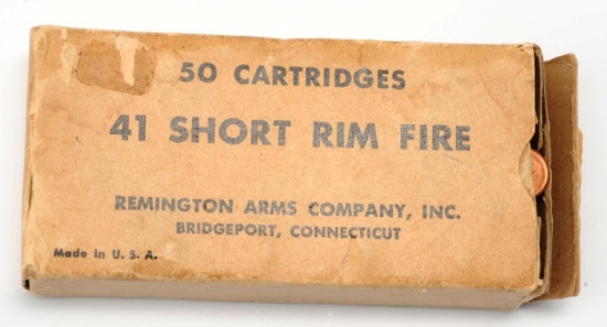 Original Unsealed Box of Remington .41 Short Rimfire Black Powder Cartridges (JMB)