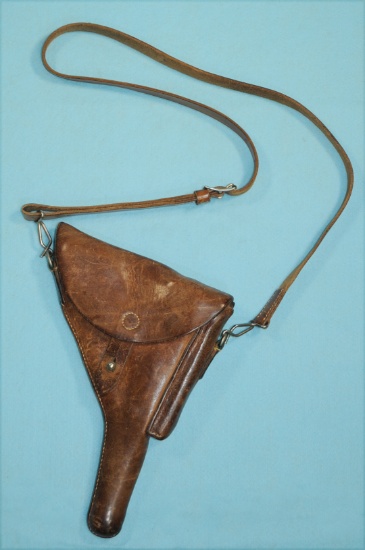 Swiss Military WWI-II Luger ORINGINAL Pistol Magazine and Shoulder Holster (A)