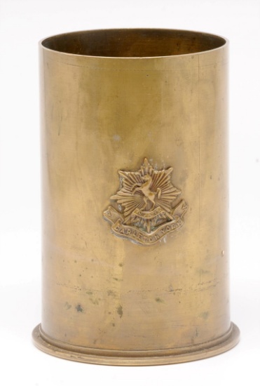 British Military WWII Trench Art 3"50 Caliber Shell Casing (CPD)