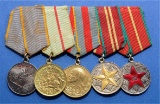 Soviet Military WWII-Postwar Medal Bar (CPD)