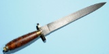 Damascus dagger style knife. (LAM)