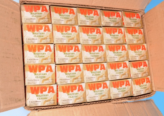 1000-Round Case of Russian Wolf 7.62x39mm Ammunition